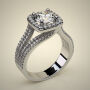 PAVE SOLITAIRE RING ENG037
